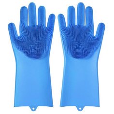 Многофункциональные перчатки силиконовые термостойкие для мытья посуды, перчатки-щетка для кухни,Blonder Home BH-SWG-03