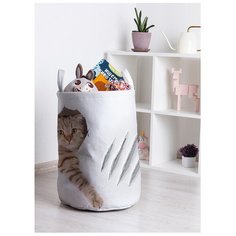 Корзина для игрушек "Кот с царапиной" 35x50 см, toba-31202 Joy Arty