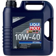 Полусинтетическое моторное масло LIQUI MOLY Optimal 10W-40, 4 л