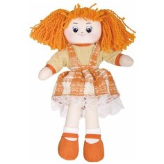 Мягкая игрушка Gulliver Кукла Апельсинка в клетчатом платье 30 см