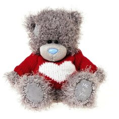 Мягкая игрушка Me to you Мишка Тедди в красном свитере с сердцем 13 см