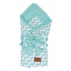 Одеяло на выписку AmaroBaby Zig Zag мята