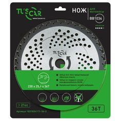 Нож для мотокосы TUSCAR BB1034, Premium, 230x25,4x36T, Anti-Kick, 1031034111-36-2