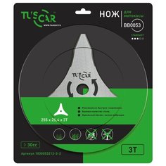 Нож для мотокосы TUSCAR BB0053, Standart, 255x25,4x3T, Multi, 1030053212-3-2