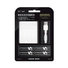 Зарядное устройство на 4 слота + 4 аккумулятора 1800mAh Xiaomi ZMI Zi5 White (PB401)