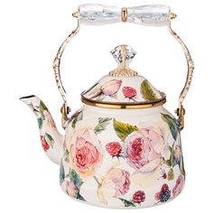 Чайник эмалированный Agness 2,5 л со складывающейся ручкой, Серия Royal Garden (950-046)
