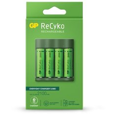 Зарядное устройство USB для аккумуляторных батарей GP B421+ аккумуляторные батарейки АА(HR6) 2100 мАч. 4шт.