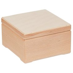Заготовка для декорирования "Mr. Carving" БУК-02 Шкатулка бук 16 x 16 x 9 см квадратная