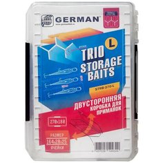 Коробка двухсторонняя German TRIO Storage Baits L, 27x18x4.7cm