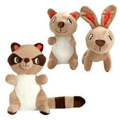 Мягкая игрушка Fluffy Family Лесные друзья с пищалкой 18 см