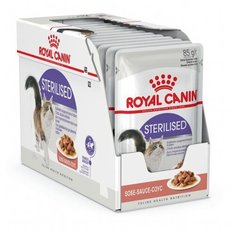Влажный корм для стерилизованных кошек Royal Canin Sterilised (в соусе) 24 шт. х 85 г (кусочки в соусе)