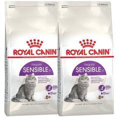 Сухой корм для кошек Royal Canin Sensible 33, при чувствительном пищеварении, профилактика МКБ 2 шт. х 4 кг