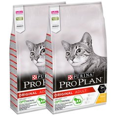 Сухой корм для кошек Pro Plan Original, профилактика зубного камня, с курицей 2 шт. х 10 кг