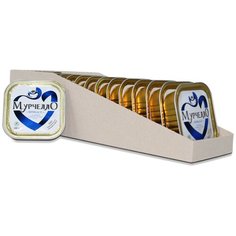 Влажный корм для кошек Мурчелло с индейкой, с рыбой 16 шт. х 100 г (кусочки в соусе)