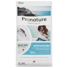 Сухой корм для кошек ProNature Holistic Mediterranea, беззерновой, с сельдью, с лососем, с чечевицей 2 кг