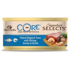 Влажный корм для кошек Wellness беззерновой, с тунцом, со скумбрией, с креветками 6 шт. х 79 г