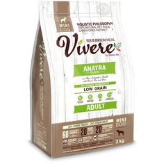 Сухой корм для собак Vivere утка 3 кг (для мелких пород)