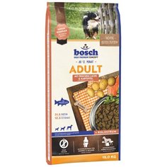 Сухой корм для собак Bosch Adult, при чувствительном пищеварении, лосось, с картофелем 15 кг