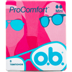 O.b. тампоны ProComfort Mini, 2 капли, 8 шт.