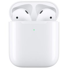 Беспроводные наушники Apple AirPods 2 с беспроводным зарядным футляром MRXJ2, белый