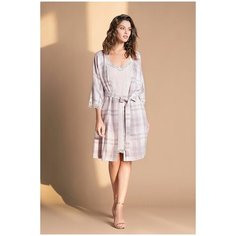 Халат Laete, размер M(46), серо-розовый