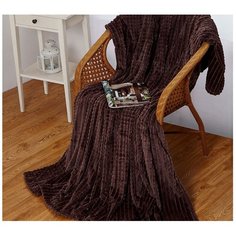 Плед Cleo Carre 180x200 см, коричневый