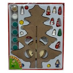 BONDIBON Новогодняя ёлочка-раскраска с игрушками (ВВ3732)