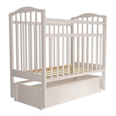 Кроватка Агат Золушка-6 (классическая), продольный маятник слоновая кость