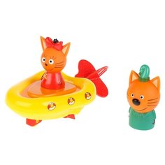 Игрушка для ванной Капитошка Три кота. Лодка, Компот и Карамелька (STB3-2TC) желтый/оранжевый