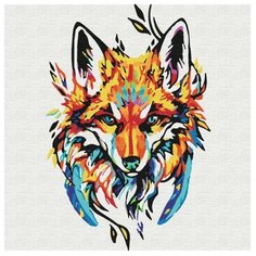 Котеин картина по номерам Акварельный лис 30х30 см