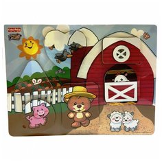 Пазл деревянный Fisher Price Приключения щенка на ферма 6элементов FP30543