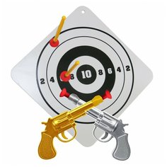 Игровой набор BAUER Полицейский пистолет 2шт с мишенью со стрелами на присосках Бауэр