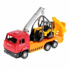 Набор Технопарк Эвакуатор Камаз+Погрузчик инерционные 259150