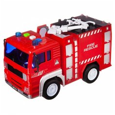 Машинка инерционная ABtoys Пожарная со звуковыми и световыми эффектами Abtoys