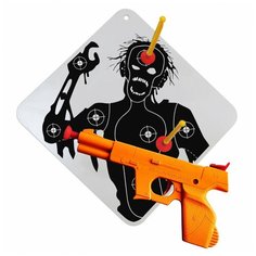 Игровой набор BAUER Охотник на зомби Пистолет большой с мишенью со стрелами на присосках Бауэр