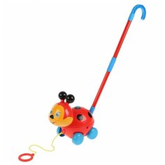 Игрушка УМка Каталка-трещотка Божья коровка Барто с ручкой 299952