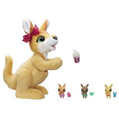 Мягкая игрушка FurReal Friends кенгуру Джози и ее малыши E6724 бежевый