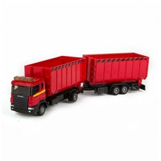 Машинка AUTOGRAND SCANIA строительный автопоезд красный 78174