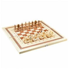 Настольная игра Игра 3в1 малая 400*200*34 нарды шахматы парафин.шашки Игра