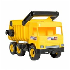Машина TIGRES Самосвал Middle Truck желтый функциональный в коробке TIGRES ТИГРЕС