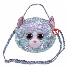 Сумочка TY Кошка с пайетками Голубая 95133