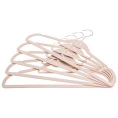 Вешалки-плечики 5 шт. 40,5х0,4х22,5 см EL Casa Розовый с перекладиной