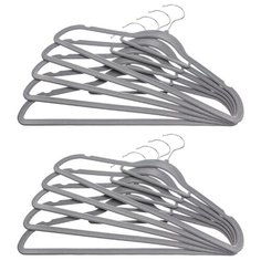 Вешалки-плечики 10 штук "Серый" с перекладиной, 41х0,5х22 см EL Casa