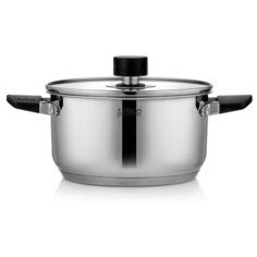 Кастрюля Esprado El Rey 2,4 л, серебристый,черный