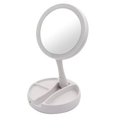 Зеркало с подсветкой круглое белое Beauty4Life, 21 LED