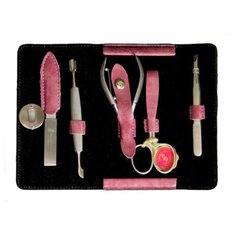 Маникюрный набор MERTZ, 5 пр., футляр розовый