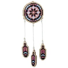 Мозаика на дереве Гранни "Ловец снов (розовый)" (7х8 см)