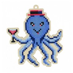 Мозаика на дереве Гранни "Осминог аристократ"