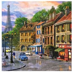 Картина по номерам Molly 30х30 см Улочки Парижа