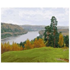 Картина по номерам Сильвертойз 40х50 см Бузин. Осень на Оке Silver Toys